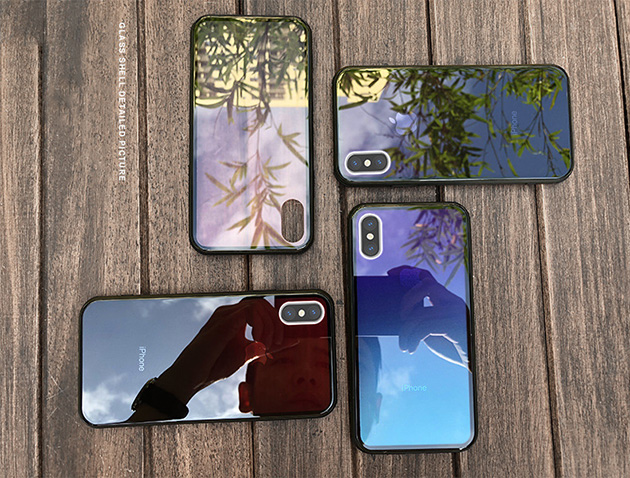 เคสกระจกนิรภัย ไล่สี iPhone X , iPhone 8 Plus , 6s Plus , 7 Plus